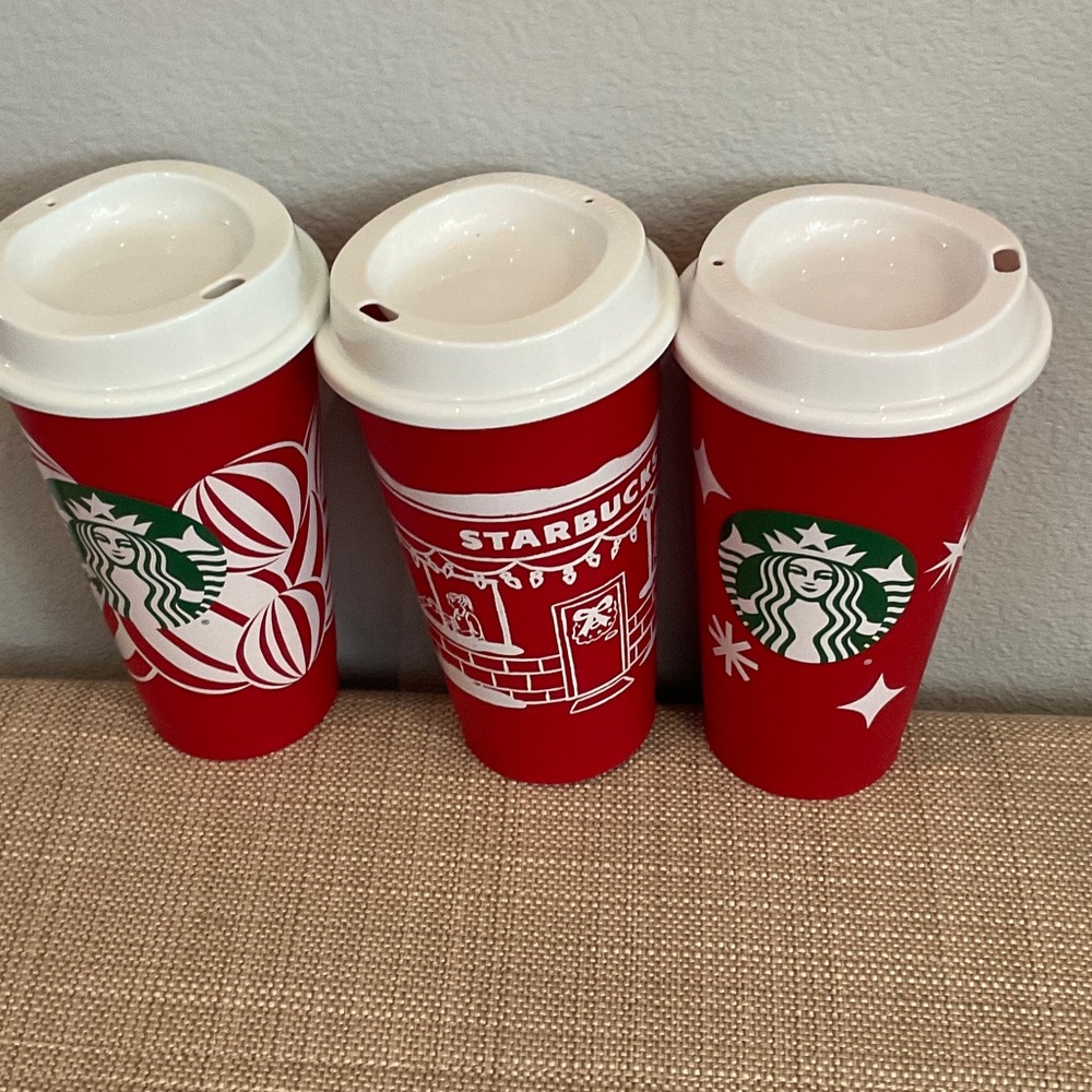 Starbucks Holiday Red Cups Trio